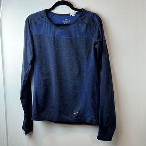 Nike dry fit long sleeve blue